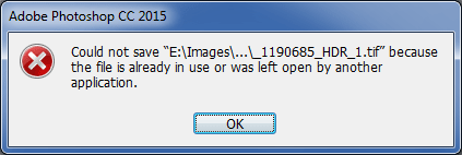 Lightroom 6 error message